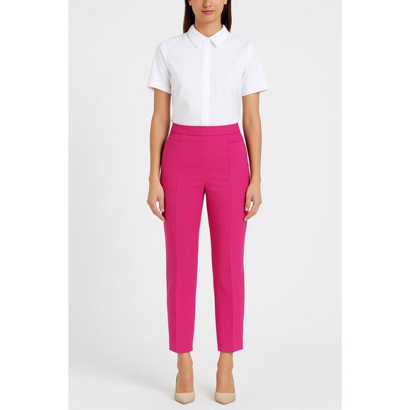 Akris Punto Fuchsia Pink Straight-Leg Pants - Picture 1 of 11